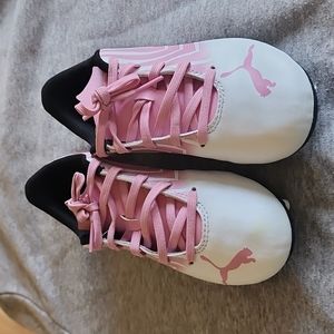 Little girls size 13 Puma soccer cleats